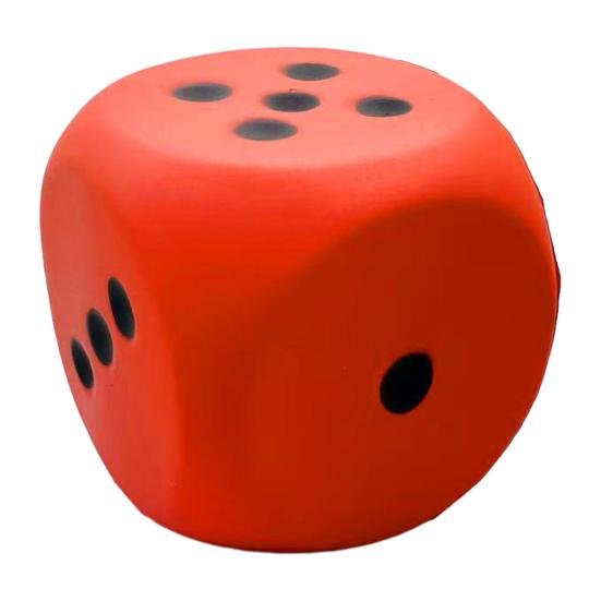 Large Slow-Rising Dice Squeeze Toy Soft PU Fidget for Stress Relief Rounded Corners for Safe Play Colorful Pinch Toy for Board Games