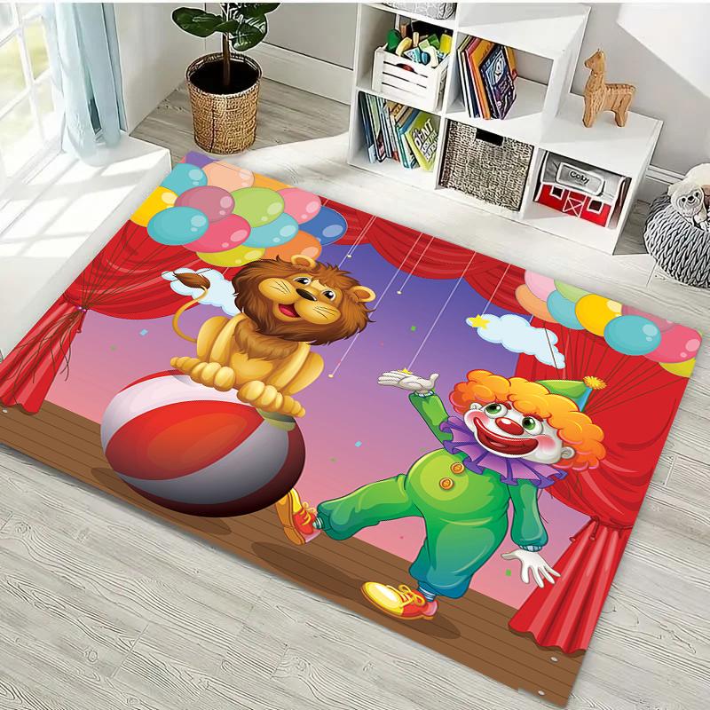 Amazing Circus Performance Large Area Carpets for Home Living Room  Children's Bedroom Sofa Doormat  Floor Rugs Anti-slip  Decor