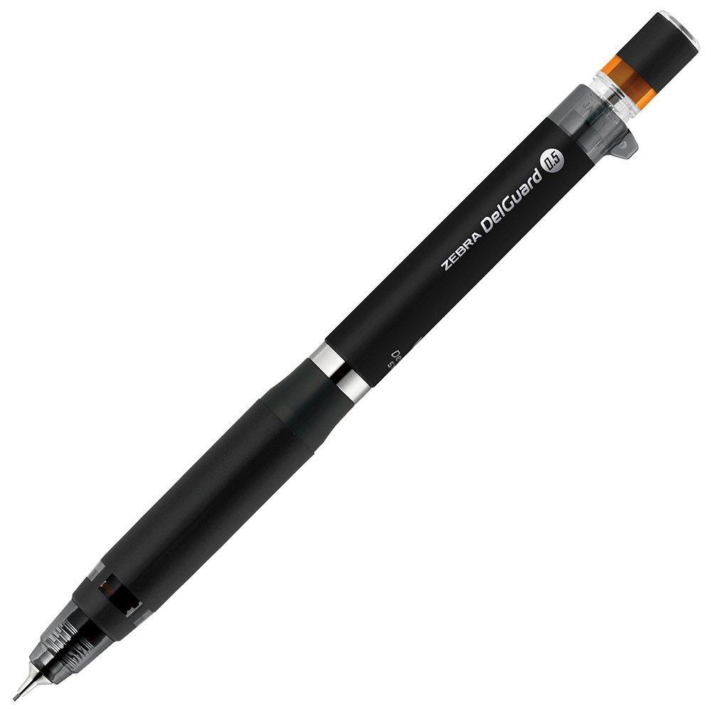 Zebra DelGuard Type ER Mechanical 0.5mm Pencil, Black, P-MA88-BK чёрный