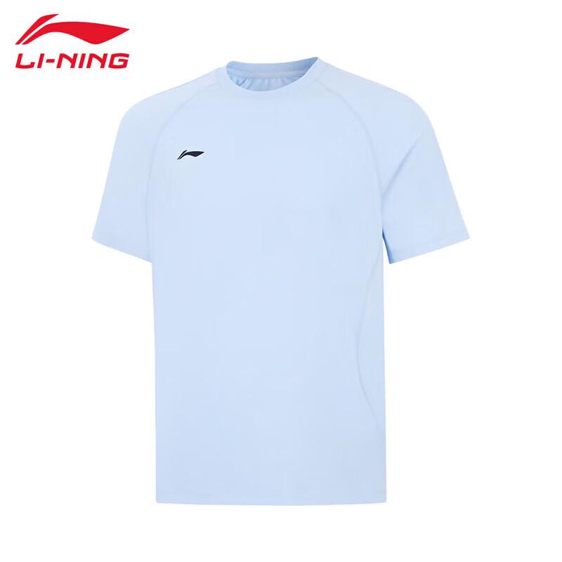 LI-NING Men s 2026 Running Short Sleeve T-Shirt ATSW413 S чистый небесно-голубой