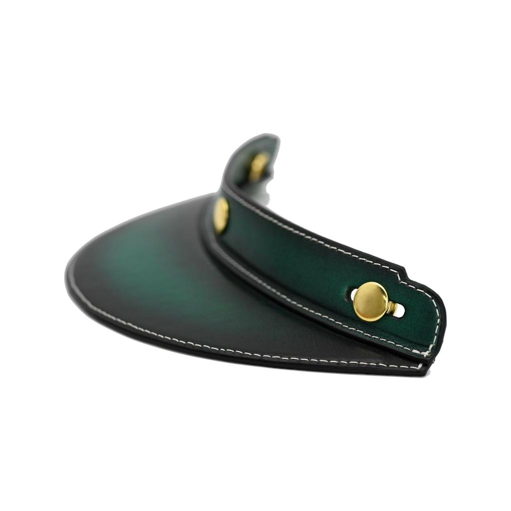 Marushin Motorcycle Helmet Vintage Leather Aged Part 52310004 Option Visor, Green, Number
