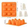 Halloween Lebensmittelgeeignete Silikon-Geisterform Einfaches Entformen Schokolade Eiswürfel Pudding Gummibärchen Süßigkeiten 3D Geisterform