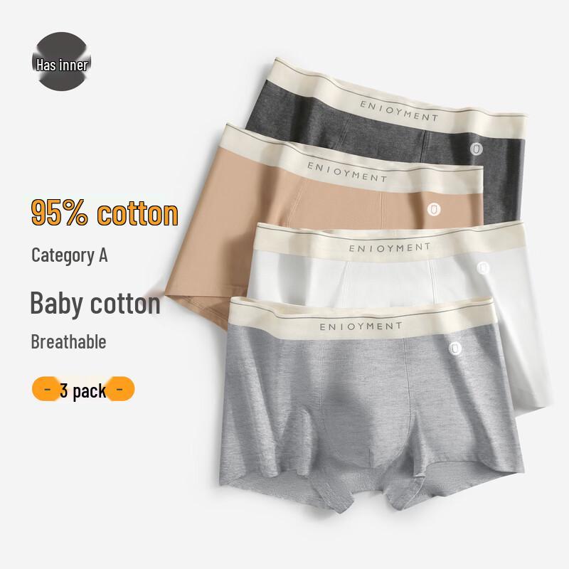 

Men s Pure Cotton Antibacterial Boxer Briefs EU 40
