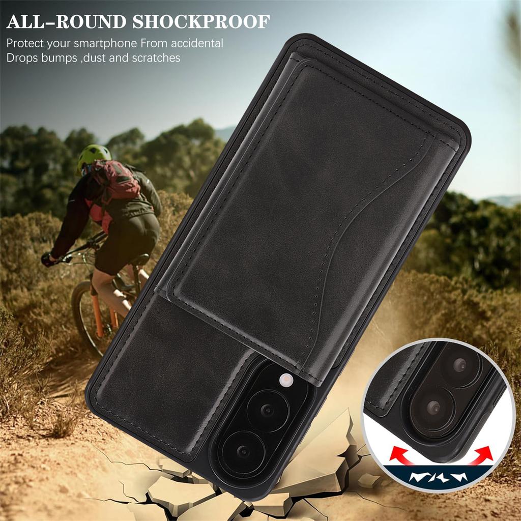 Magnetic 2 - In - 1 Case Wallet for Samsung S24 - 25 Series, Shockproof & RFID Blocking, 9 - Card Storage & Stand