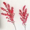 Artificial Holly Berries No-Maintenance Long-Lasting Beauty Realistic Texture Red Berries Flexible Shape Faux Berries Home Decor