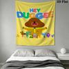 Hey Duggee Wall Tapestry Aesthetic Wall Hanging Printed Fabric Blanket Decorative Tapestries for Bedroom Living Room Home Decor
