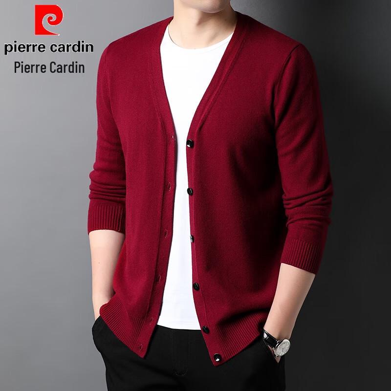 Pierre Cardin Men's V-Neck Knitted Cardigan Sweater