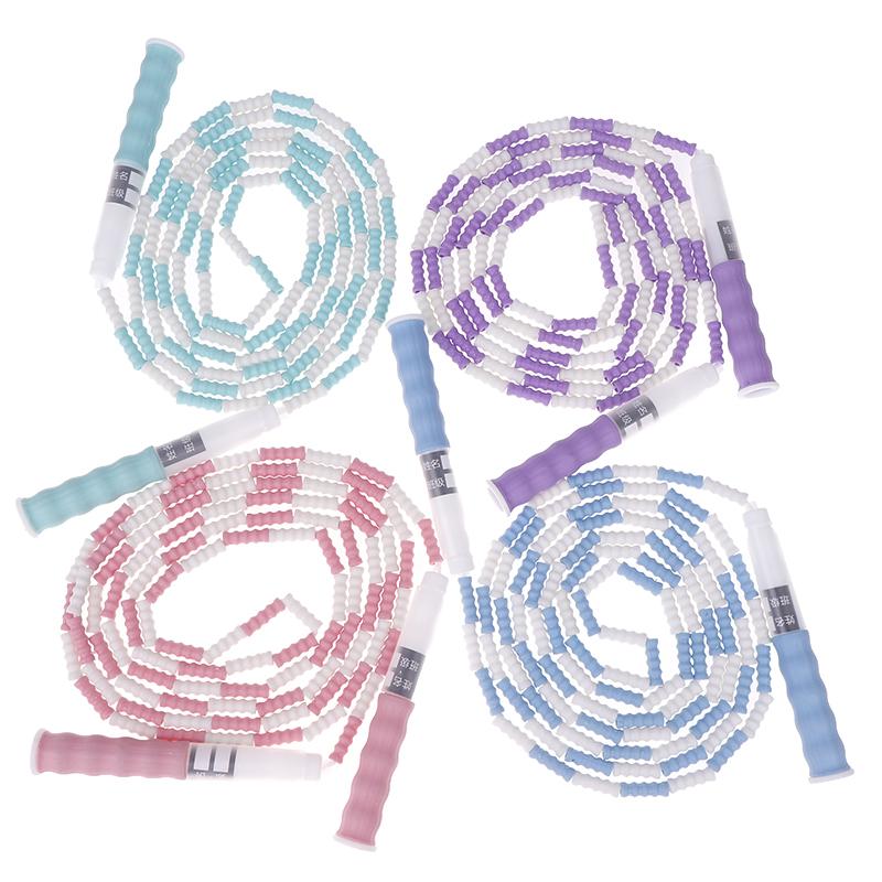2.8M Skill Jumping Bamboo Jump Rope Pvc Beginners Soft Beaded No Tangle Segmented Fitness Workout Jump Rope Writable Names