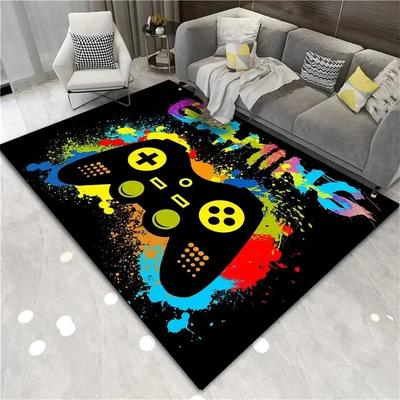 Gamer-Teppiche für Schlafzimmer, Spielzimmer, Jungenzimmer, Teenagerzimmer, Spiele-Teppich für Gamepads, Badezimmer, Küche, Wohnzimmer, Bodenmatte, Heimdekoration, rutschfeste Fußmatte