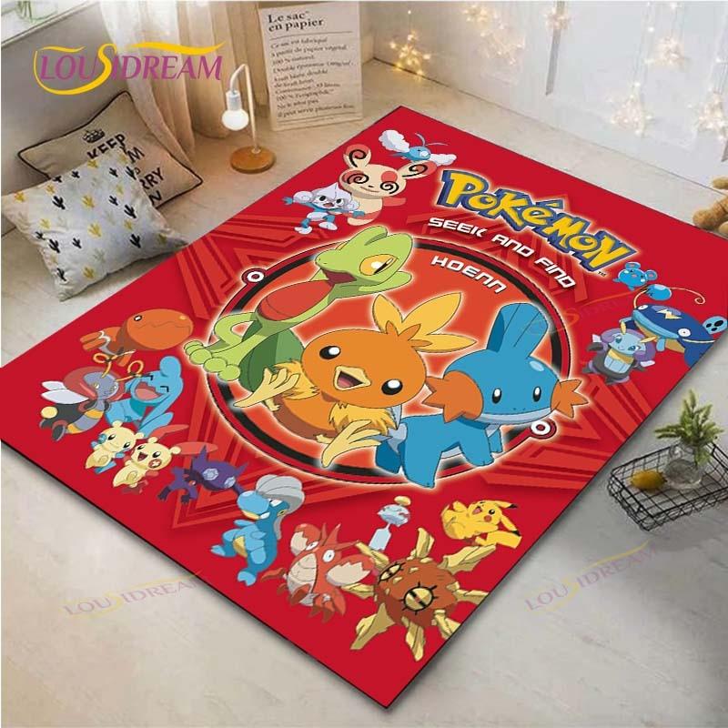 Pokémon Pikachu Teppich Wohnzimmer Schlafzimmer Bettvorleger Arbeitszimmer Computerstuhl Heimtextilien Fußmatte Teppich