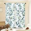 2-Pack Sage Green Eucalyptus Floral Curtains - Machine Washable, Polyester Fabric, Suitable for Bedroom, Living Room
