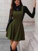 Elegant Dress Autumn Imported Corduroy Buckle Skirt Women