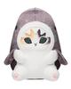 Mofu Sand Shark Cat Plush Toy, Big, Japanese Style, Light Gray, Approx. 29cm