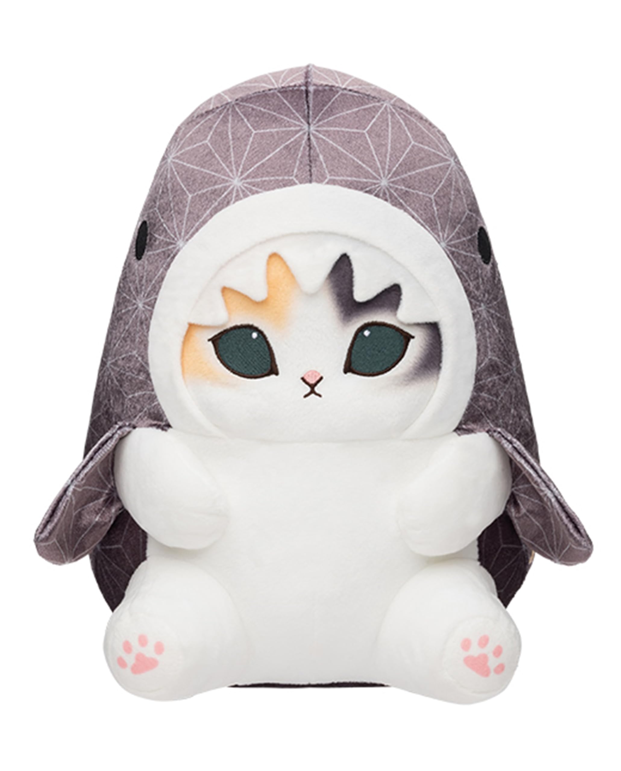 

Плюшевая игрушка-акула-кот mofu sand, большая, в японском стиле, светло-серая, прибл.. 29см