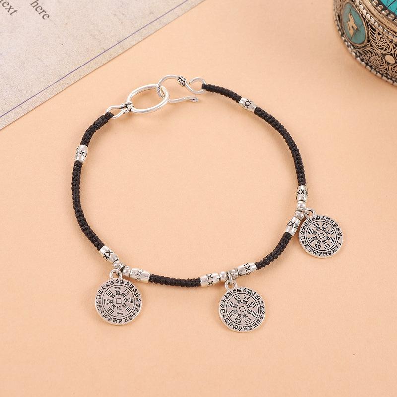 BLINGBAY Damska Bransoletka Styl Retro Chińska Bransoletka Nisza Literacka Prosty Splot Etniczny Styl Bransoletka Akcesoria Prezent