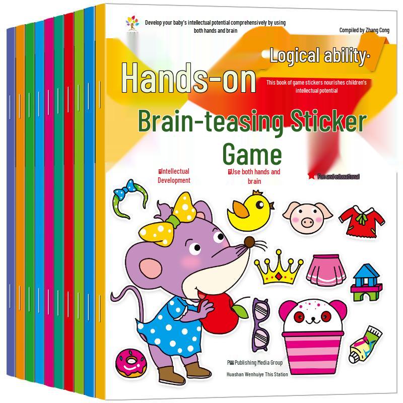 Cartoon Sticker Book for Toddlers: Ages 0-6 Concentration Training