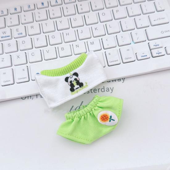 Puppenkleidungsset T-Shirt und Shorts für 17cm La Bubu Puppen Handgemachtes Stilvolles Outfit Puppenkleidung Geschenk für Puppensammler