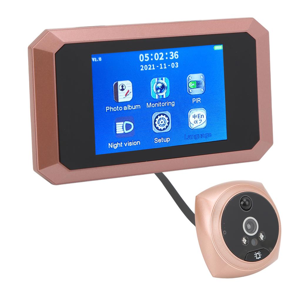 3.5in Doorbell Digital Viewer Motion Detection Night Vision High Definition for Home Safety