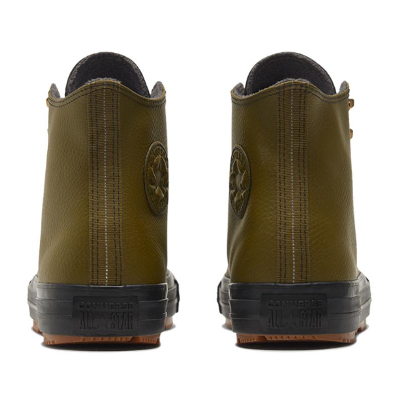 Converse Chuck Taylor All Star Winter Comfortable Non-Slip Abrasion Resistant High-Top Board Shoes Unisex Dark Moss Green