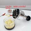 Stainless Steel Garlic Press Rocker, Garlic Crusher Mincer Chopper, Kitchen Gadgets for Ginger, Onion, Herbs