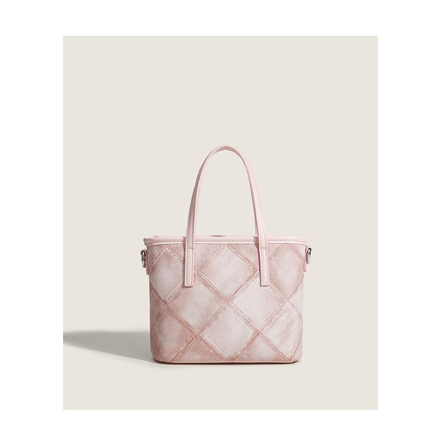 Niche Fashionable Ladies Hand-Carrying Tote Bag High-Value Fashionable Diamond Portable Bucket Bag All-Match Commuter Shoulder Bag