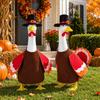 Custom Garden Goose Apparel 1 Set Turkey Outfit, Thanksgiving Porch Costume, Outfit with Top Fall Theme Display Hat And Wings for 23 Inch Statue, Lawn