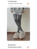 Women's Fleece-lined Slimming Pantyhose - Vertical Stripe, Micro-pressure, Versatile Japanese Style, Autumn/Winter Leggings