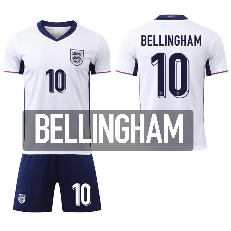 Europacupen England Fotbollsuniform Set 11 Foden Nr. 1 Bellingham Kane Fotbollströja