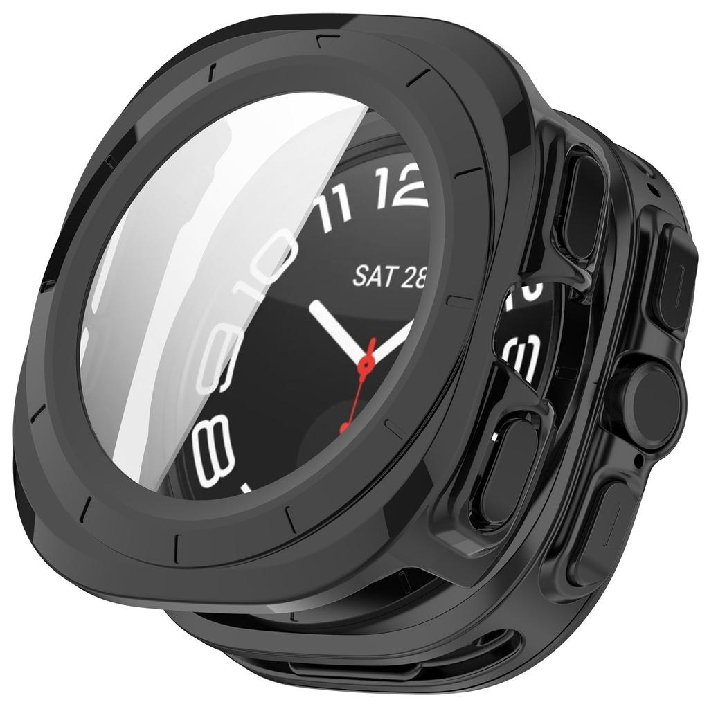 Watch Case+Glass For Samsung Galaxy Watch Ultra 47mm Protective Screen Tempered Glass Film For Galaxy Watch 7 Ultra Bumper Cover