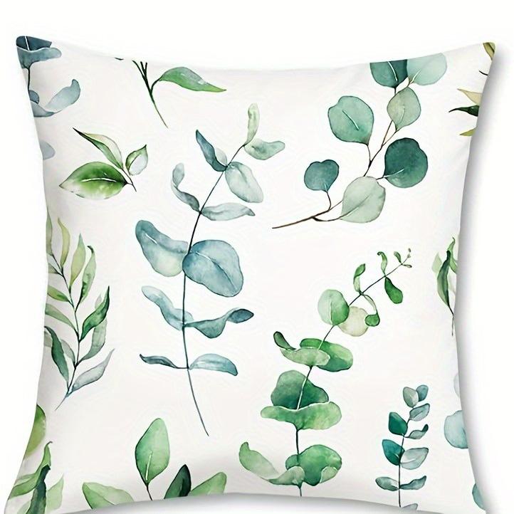 Home Decor Eucalyptus Leaves And Be Still Cushion Covers Pattern Cushion Cover Suitable For Sofa Bedroom Car Pillow Cover