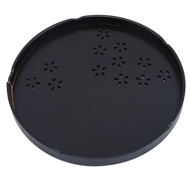 Round Cherry Solid Wood Tea Coffee Snack Food Meals Serving Tray Plate Restaurant Trays Kitchen Wood Food Fruit Disc Tea Tray