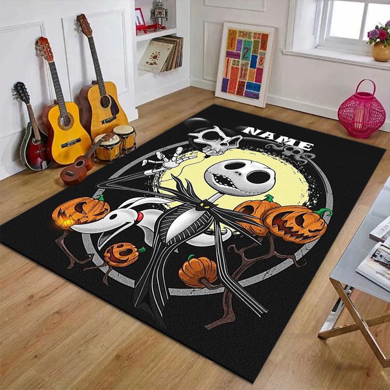 Custom Jack Mat Personalized Name, Polyester Washable Indoor Entryway Rug, Gift for Christmas, Easter, Thanksgiving Day