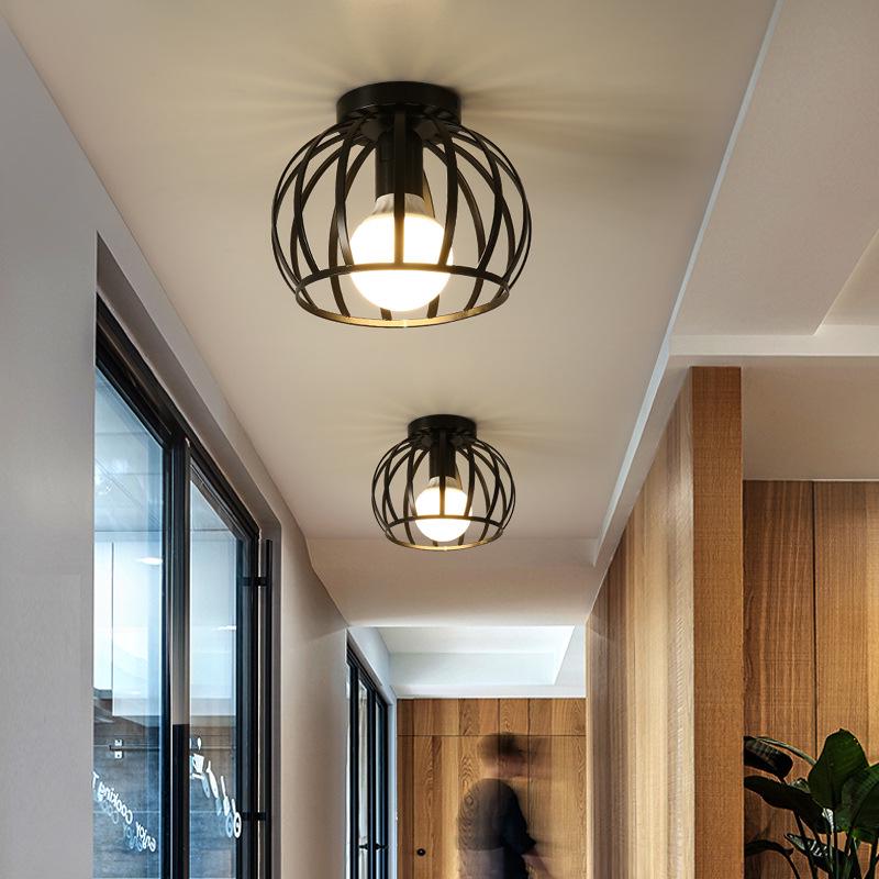 Modern Minimalist Ceiling Light for Foyer, Hallway, Corridor, Balcony, and Bedroom - Wrought Iron Design