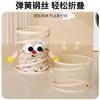 Cartoon household foldable drum-shaped dirty clothes basket, clothing storage basket, wall-mounted laundry basket, free punching storage basket