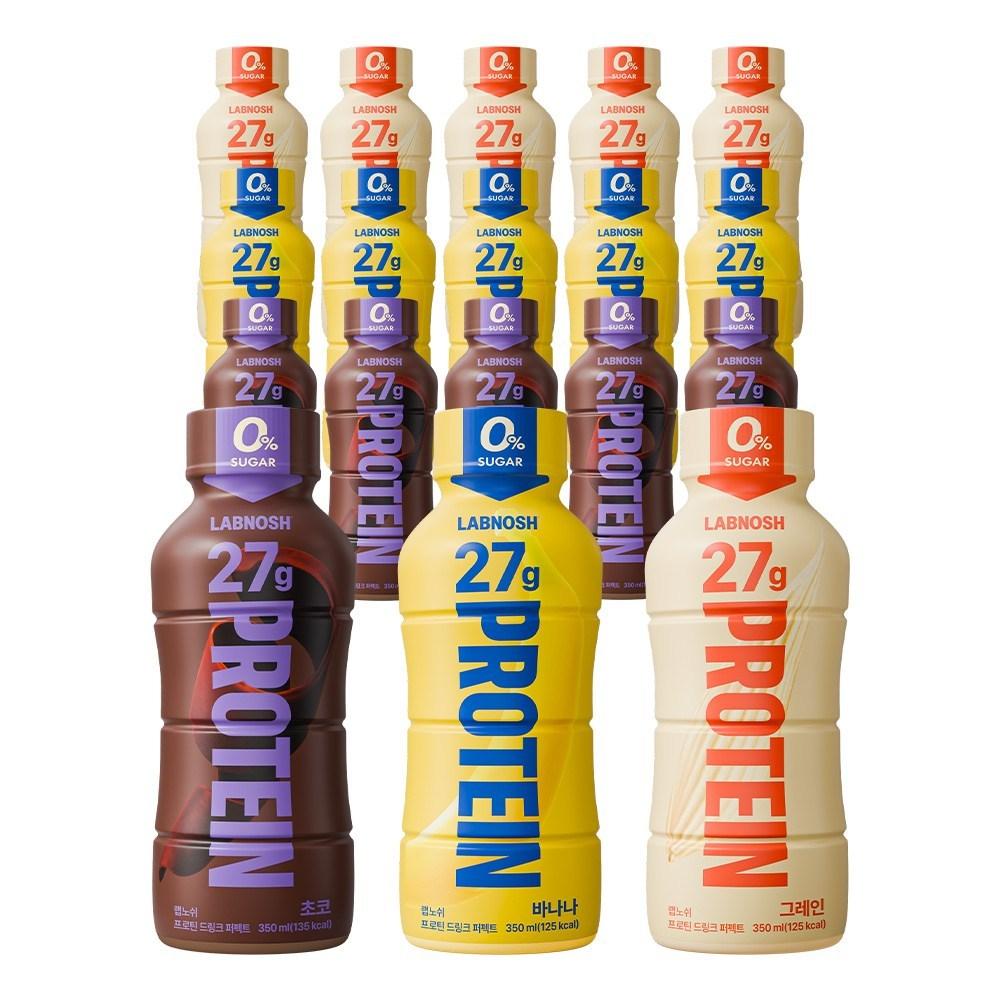 Labnosh Protein Drink Perfect Chocolate 6 Pcs Banana 6 Pcs Grain 6 Pcs, 18 Pcs, 350ml Ingredients: May Be Subject To Change | 18 Pcs 350ml