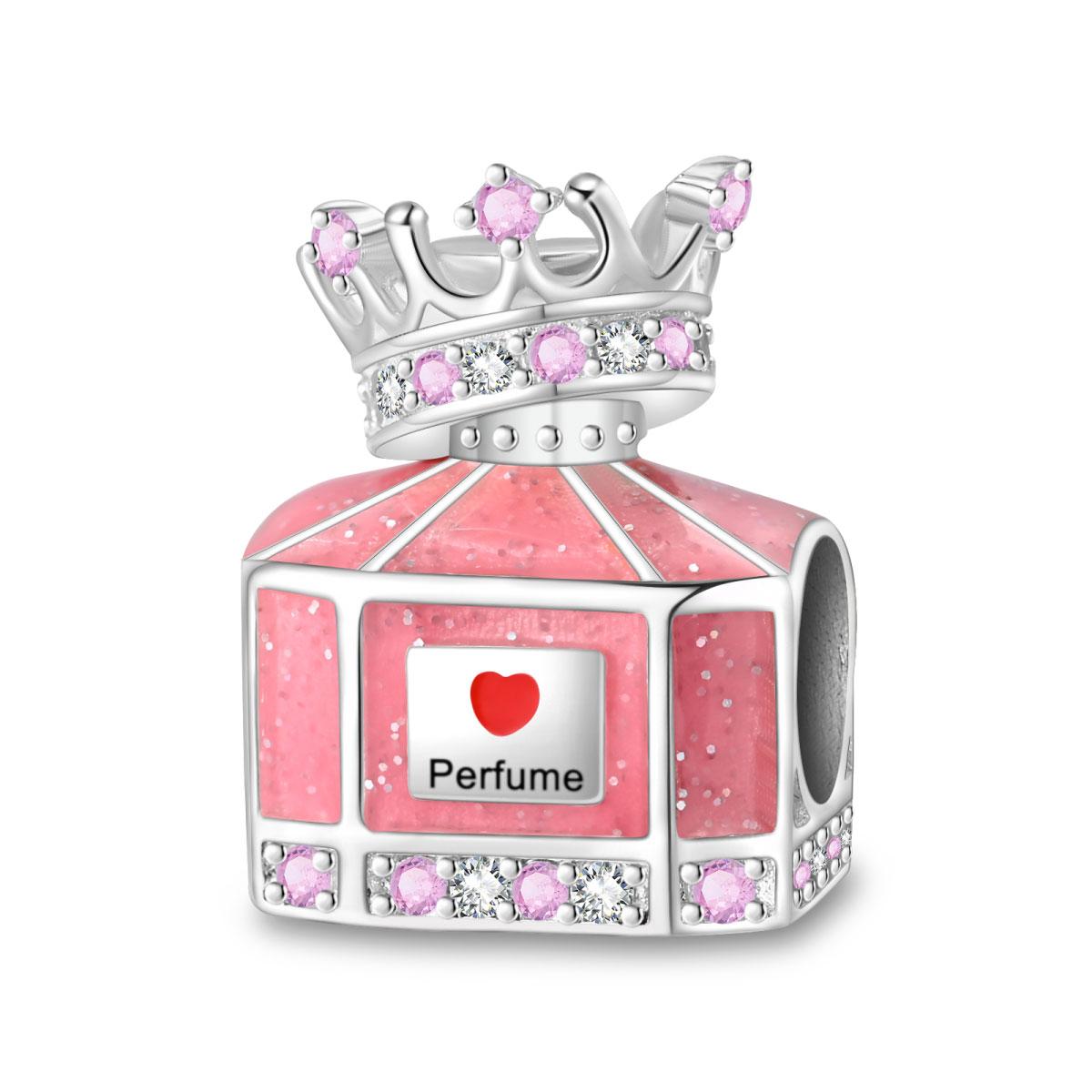 

Charms Platapink Crown Perfume Bottle Beads Fit Originalbracelets Charms For Women Jewelry Diy Making Gifts