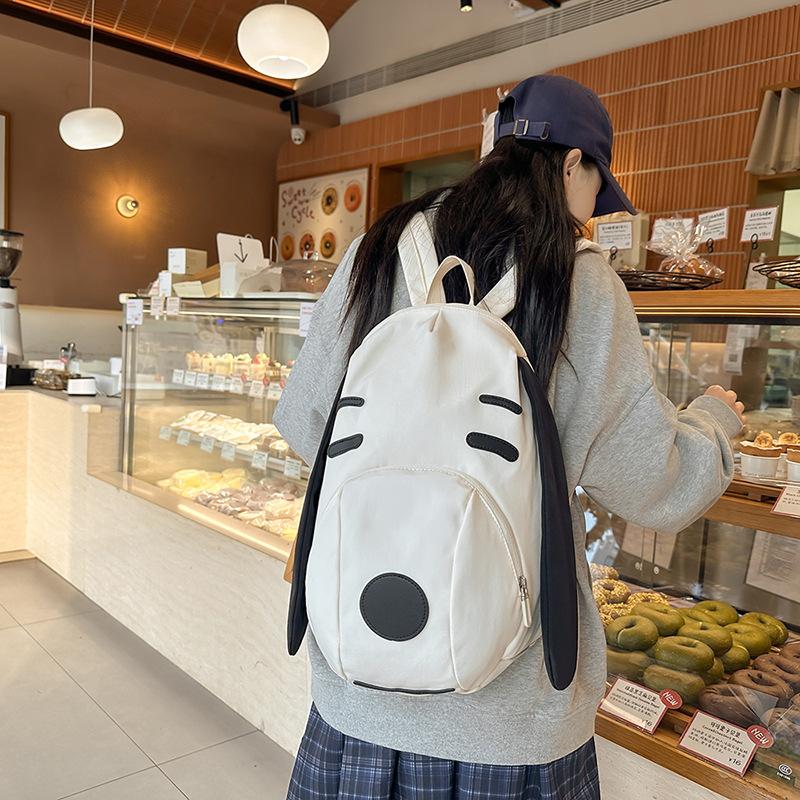 Schoolbag cute puppy backpack 1011 spring new student schoolbag large capacity casual versatile travel commuter backpack
