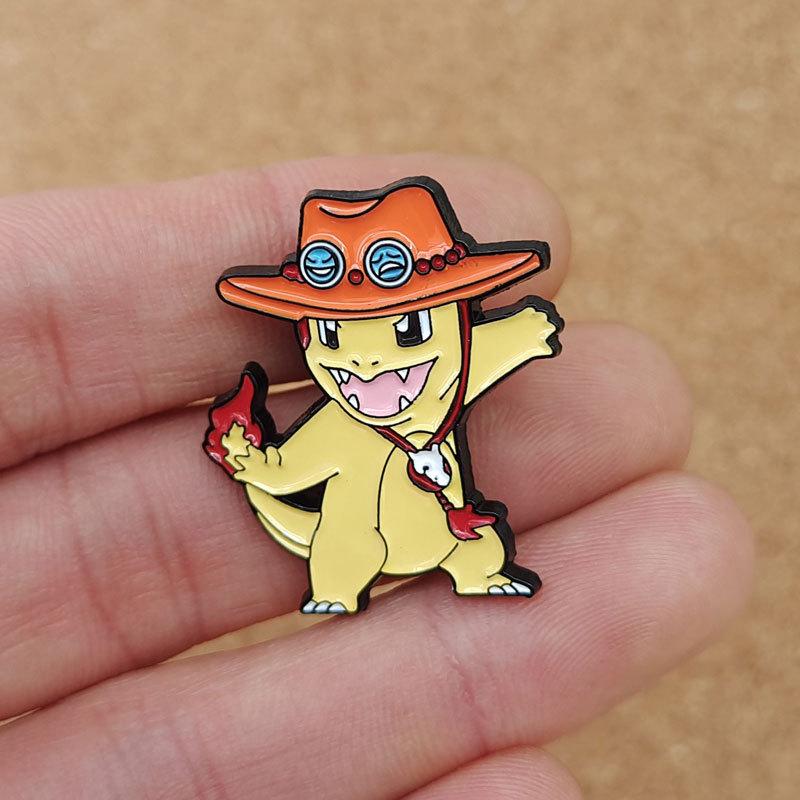 Charizard Anime Brooch For Backpacks Enamel Pin Metal Brooch Pin For Women Badges Pin Brooches Jewelry Accessories