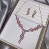Elegant Bridal Necklace & Earrings Set: European-American Style for Weddings, Evening Gowns, and Banquets