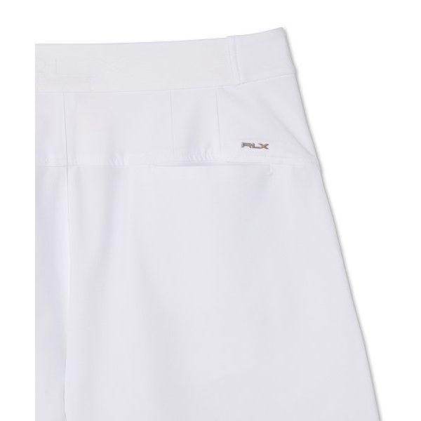 Shorts Casuais de Cor Sólida Polo Ralph Lauren Cintura Alta Perna Larga Corte Regular Feminino Shorts Branco WMXGSHON4H20001-100