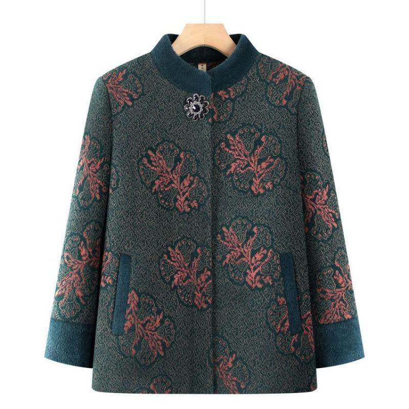 

Grandma winter coat old woman imitation mink plush woolen top mother plush thickened winter warm clothes 5XL [recommended 150-80kg]