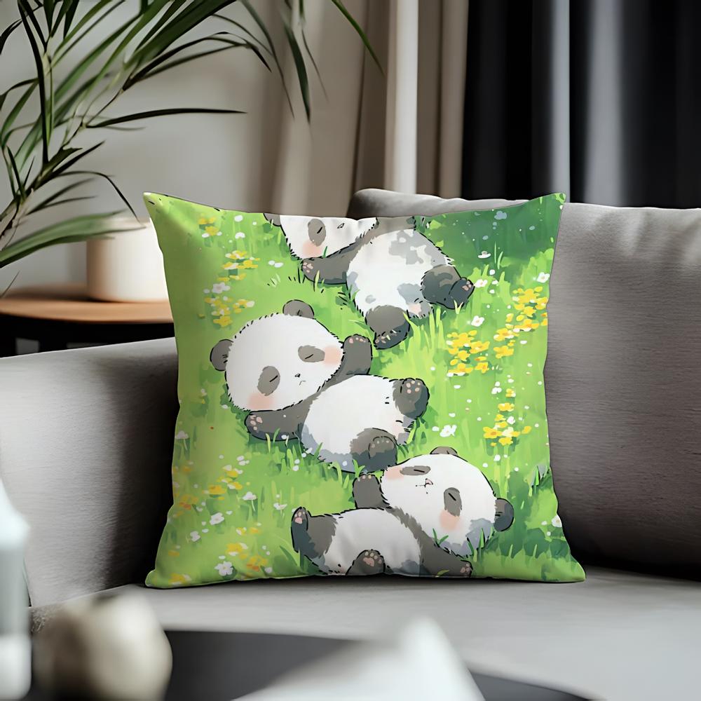 Trending CCartoon Drawingead Cushion Cover Antidustmite Pillowcase Invisible Zipper Silky Short Plush Sofa Cushion Cover