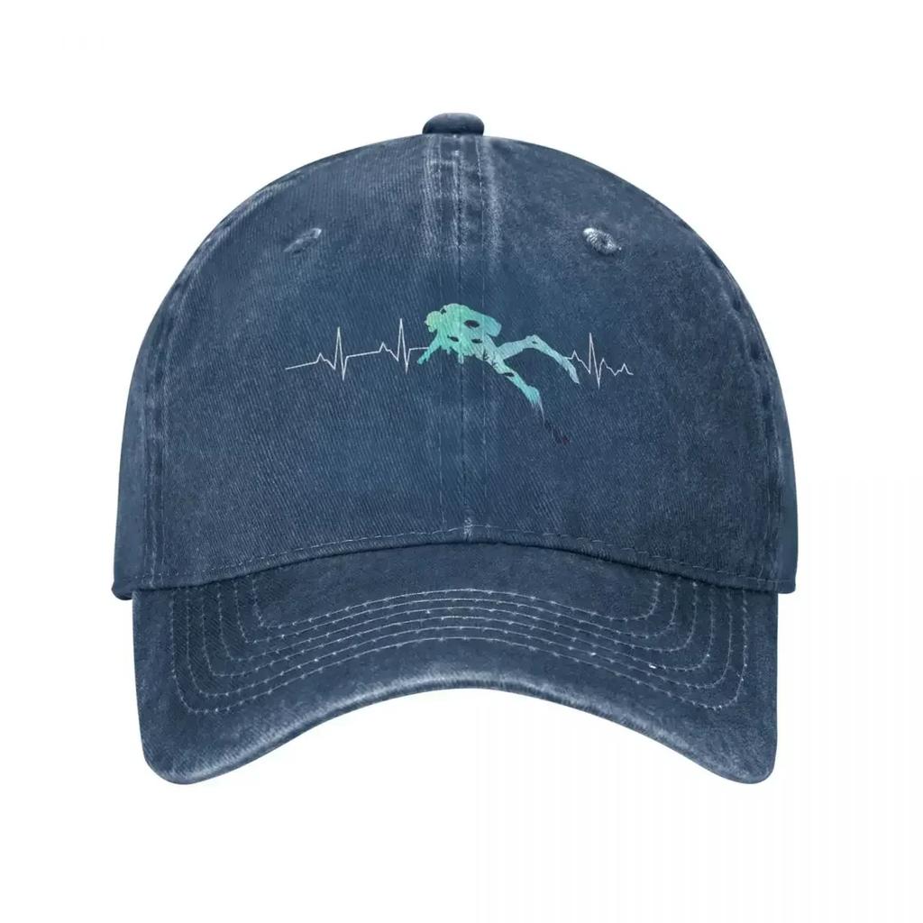 Cuore Subacqueo Miglior Regalo per Subacqueo Cappellino da Baseball Cappellino Vintage in Denim Usurato per Unisex Donna Cappelli da Esterno