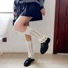 Y2k Hole Leg Warmers White Pile Socks Women Trumpet Leg Covers Jk Calf Socks Gothic Black Punk Japanese Boot Cuffs Slouch Socks