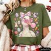 Easter Themed Duck Print T-shirt Cute Cartoon Animal Graphic Tops Women Casual Short Sleeve Crew Neck Holiday Tees