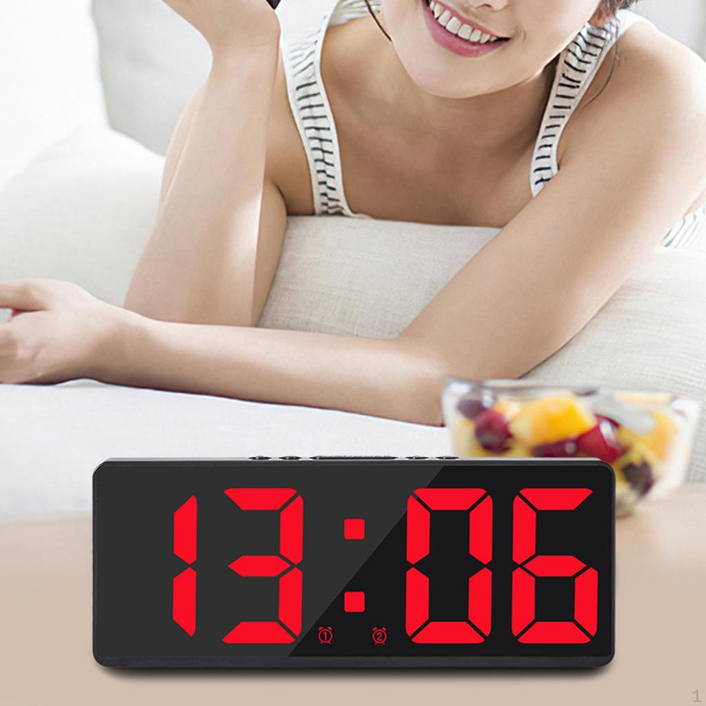 Digital Electronic , USB Large Display with Snooze 2 s Dimmable Temperature 5 Brightness Office
