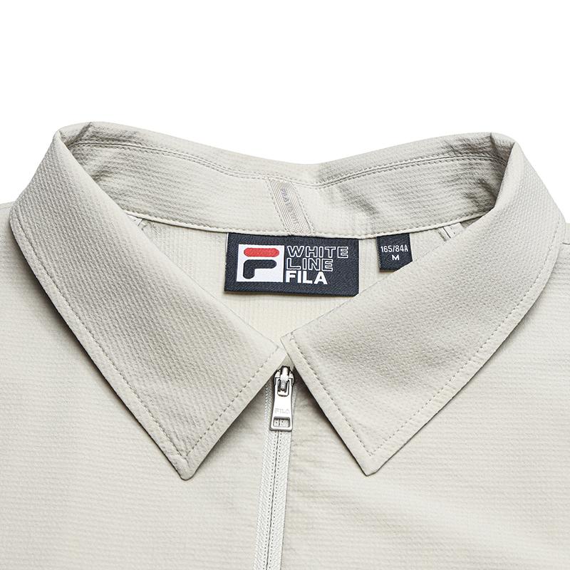 FILA White Simple Fashion Versatile Short Sleeve Dress Women dresses Stone-Gray F11W633307FGY
