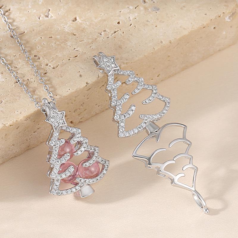 925 Silver Aromatherapy Locket Necklace - Cross Cage Style, Openable Pendant for Perfume, Perfect Christmas Gift.