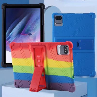 4 Thicken Cornors Silicon Cover Case with Kickstand For Okaysea OKS10014 10.1 Inch Android 10 Tablet PC Soft Protective Shell