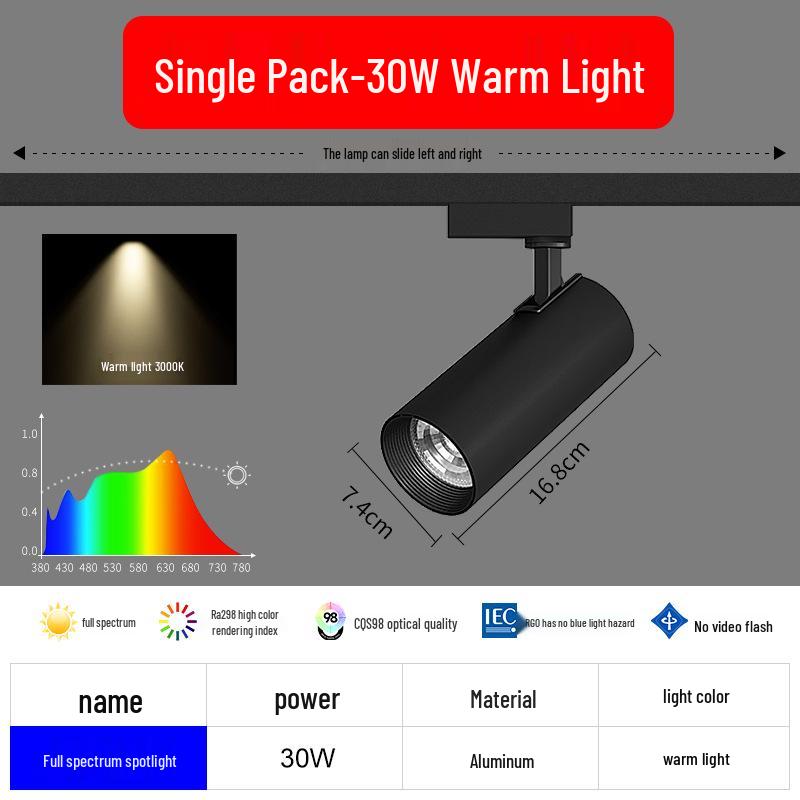 Full Spectrum Recessed Magnetic Track Spot Light for Commercial and Residential Use